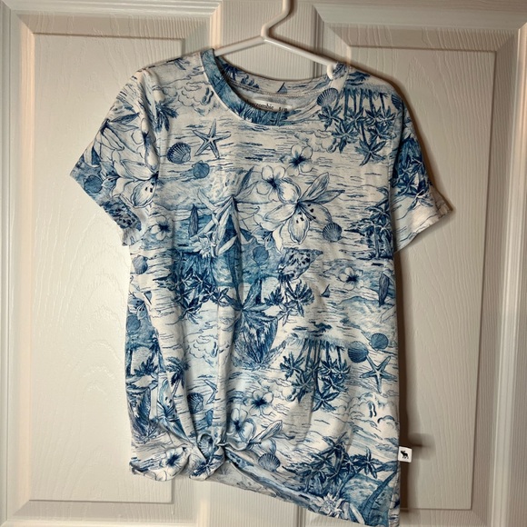 Abercrombie & Fitch Shirts & Tops Abercrombie Fitch Girls Hawaiian Side Tie Shirt 9 Poshmark